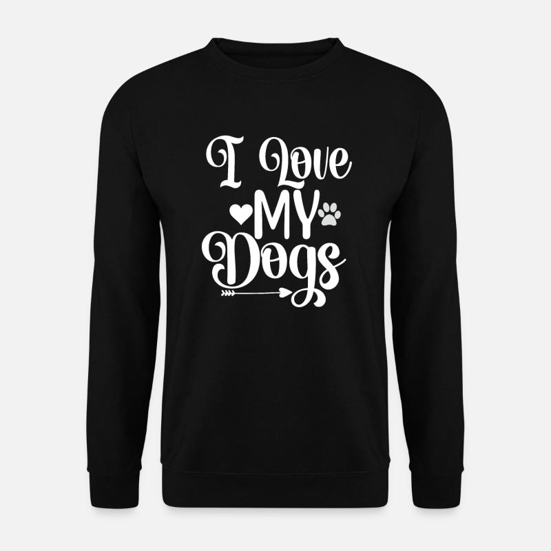 J’aime mes chiens - Sweat-shirt Unisexe - noir