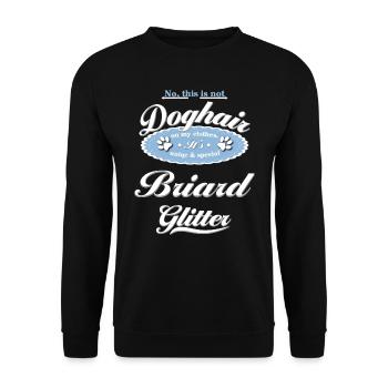 Chien paillettes Briard - Sweat-shirt Unisexe - noir - Devant - Alina (178cm) & Michal (187cm)