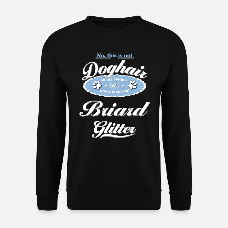 Hundeglitzer Briard - Unisex Pullover - Schwarz