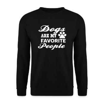 Les chiens sont mes personnes préférées - Sweat-shirt Unisexe - noir - Devant - Alina (178cm) & Michal (187cm)