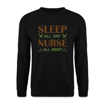 NURSE Nurse - Unisex Sweatshirt - black - Front - Alina (178cm) & Michal (187cm)