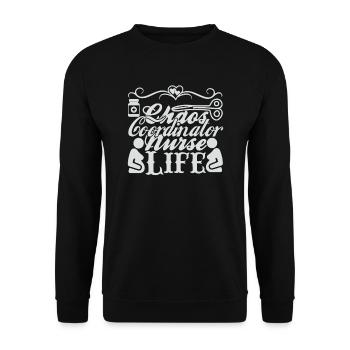 Infirmière coordonnatrice du chaos - Sweat-shirt Unisexe - noir - Devant - Alina (178cm) & Michal (187cm)