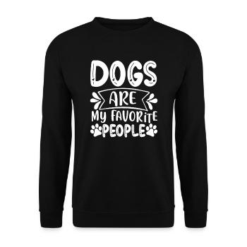 Les chiens sont mes personnes préférées - Sweat-shirt Unisexe - noir - Devant - Alina (178cm) & Michal (187cm)