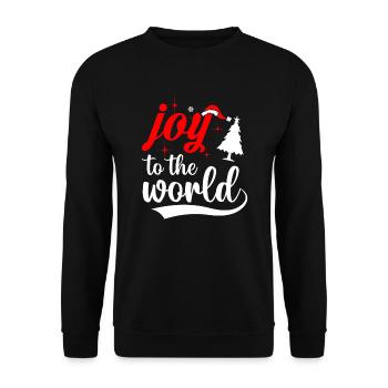 Joy for the world - Unisex Sweatshirt - black - Front - Alina (178cm) & Michal (187cm)
