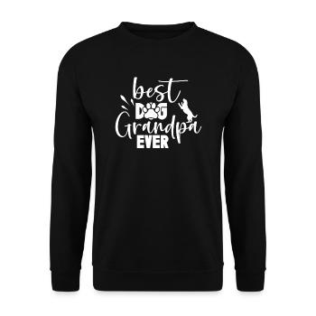 Bester Hunde-Opa aller Zeiten - Unisex Pullover - Schwarz - Vorne - Alina (178cm) & Michal (187cm)