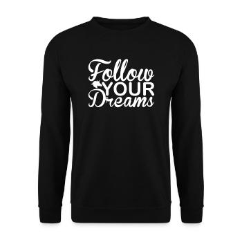Suivez vos rêves Licorne - Sweat-shirt Unisexe - noir - Devant - Alina (178cm) & Michal (187cm)