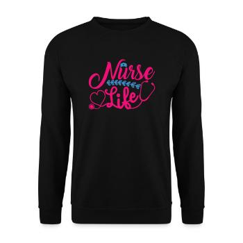 Krankenschwester Krankenhaus Not - Unisex Pullover - Schwarz - Vorne - Alina (178cm) & Michal (187cm)