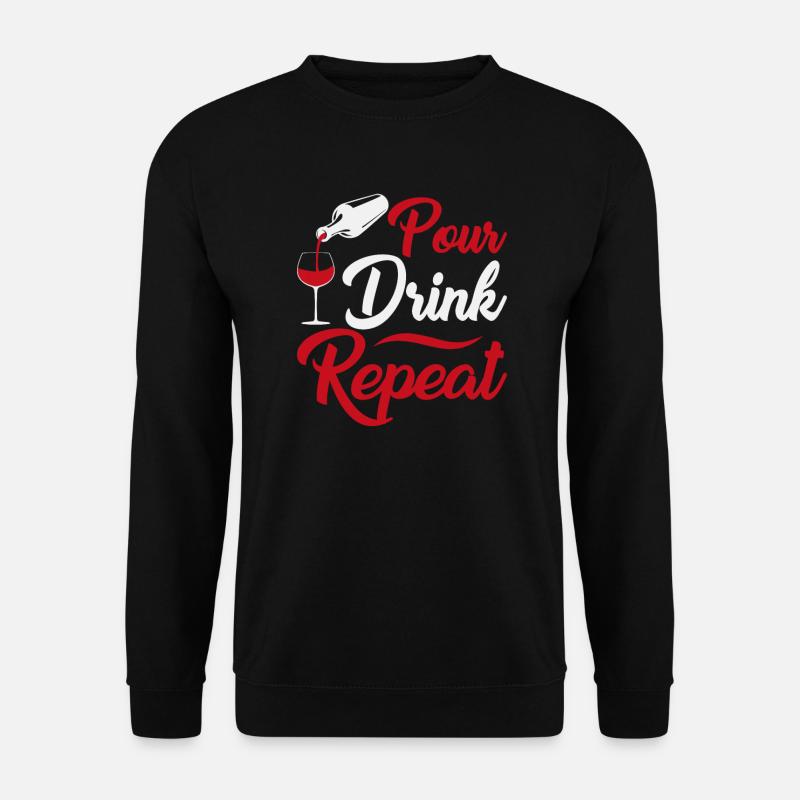 Verser la boisson répéter - Sweat-shirt Unisexe - noir