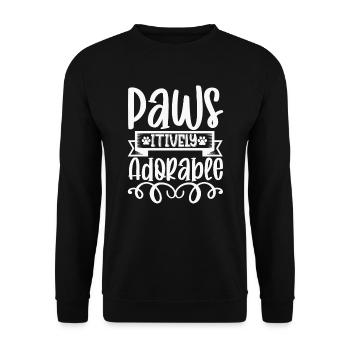 Pawsitively Admirable - Unisex Sweatshirt - black - Front - Alina (178cm) & Michal (187cm)