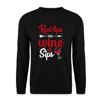 Siddikur Wein - Unisex Pullover - Schwarz - Vorne - Alina (178cm) & Michal (187cm)