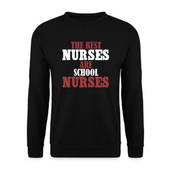 Best Nurses School Nurses - Unisex Sweatshirt - black - Front - Alina (178cm) & Michal (187cm)