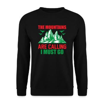 Camping Camper Natur lustiger Spruch - Unisex Pullover - Schwarz - Vorne - Alina (178cm) & Michal (187cm)