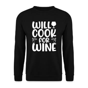 Nous cuisinons pour le vin - Sweat-shirt Unisexe - noir - Devant - Alina (178cm) & Michal (187cm)