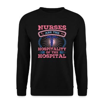 NURSE Nurse - Unisex Sweatshirt - black - Front - Alina (178cm) & Michal (187cm)