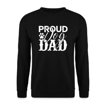 Fier chien papa - Sweat-shirt Unisexe - noir - Devant - Alina (178cm) & Michal (187cm)