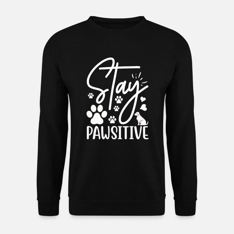 Bleiben pawsitive - Unisex Pullover - Schwarz