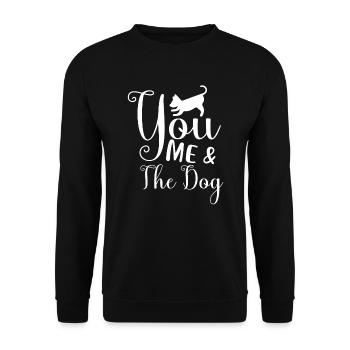 Du ich und der Hund - Unisex Pullover - Schwarz - Vorne - Alina (178cm) & Michal (187cm)