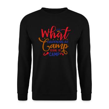 Camping Camper Natur lustiger Spruch - Unisex Pullover - Schwarz - Vorne - Alina (178cm) & Michal (187cm)