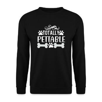Völlig streichelbar - Unisex Pullover - Schwarz - Vorne - Alina (178cm) & Michal (187cm)