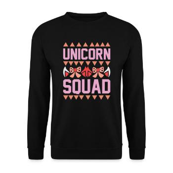 Escouade Licorne Licorne - Sweat-shirt Unisexe - noir - Devant - Alina (178cm) & Michal (187cm)