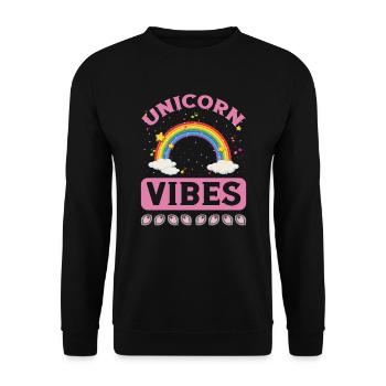 Einhorn Unicorn Vibes - Sweat-shirt Unisexe - noir - Devant - Alina (178cm) & Michal (187cm)