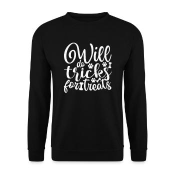 Fait des astuces pour les friandises - Sweat-shirt Unisexe - noir - Devant - Alina (178cm) & Michal (187cm)