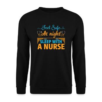 NURSE Nurse - Unisex Sweatshirt - black - Front - Alina (178cm) & Michal (187cm)