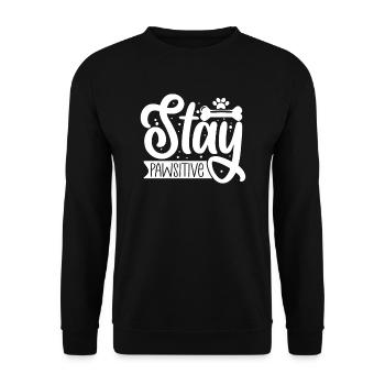 Stay paw friendly - Unisex Sweatshirt - black - Front - Alina (178cm) & Michal (187cm)