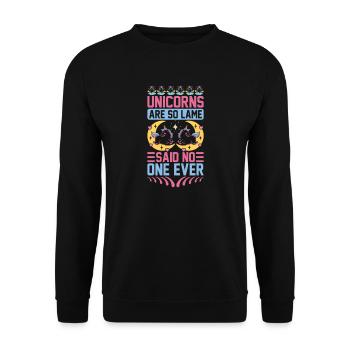 Les licornes licorne sont si boiteuses - Sweat-shirt Unisexe - noir - Devant - Alina (178cm) & Michal (187cm)