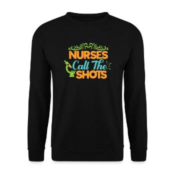 NURSE Nurse - Unisex Sweatshirt - black - Front - Alina (178cm) & Michal (187cm)
