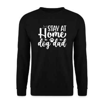 Stay at home Dog dad - Unisex Sweatshirt - black - Front - Alina (178cm) & Michal (187cm)