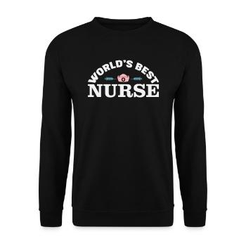 La meilleure infirmière du monde - Sweat-shirt Unisexe - noir - Devant - Alina (178cm) & Michal (187cm)