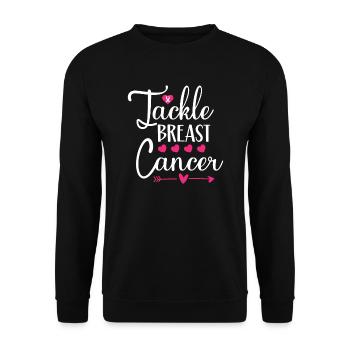 Fighting breast cancer - Unisex Sweatshirt - black - Front - Alina (178cm) & Michal (187cm)