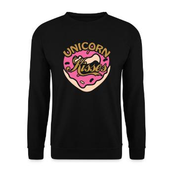 Licorne Embrasse Licorne - Sweat-shirt Unisexe - noir - Devant - Alina (178cm) & Michal (187cm)
