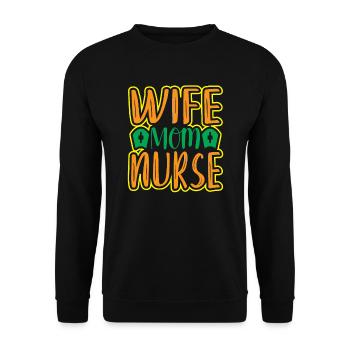 NURSE Nurse - Unisex Sweatshirt - black - Front - Alina (178cm) & Michal (187cm)