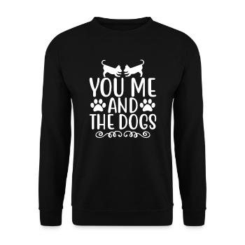 You me and the dog - Unisex Sweatshirt - black - Front - Alina (178cm) & Michal (187cm)