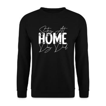 Dog dad staying at home - Unisex Sweatshirt - black - Front - Alina (178cm) & Michal (187cm)