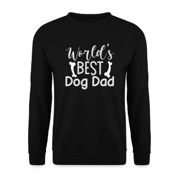 The best dog dad in the world - Unisex Sweatshirt - black - Front - Alina (178cm) & Michal (187cm)