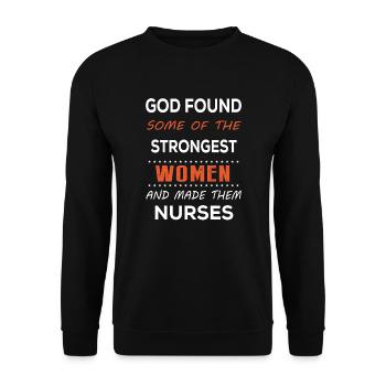 Nurse Strong Woman - Unisex Sweatshirt - black - Front - Alina (178cm) & Michal (187cm)