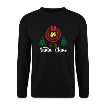 Weihnachtsmann Clouse - Unisex Pullover - Schwarz - Vorne - Alina (178cm) & Michal (187cm)