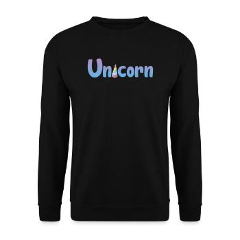 Licorne Einhorn - Sweat-shirt Unisexe - noir - Devant - Alina (178cm) & Michal (187cm)