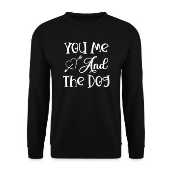 Du ich und der Hund - Unisex Pullover - Schwarz - Vorne - Alina (178cm) & Michal (187cm)