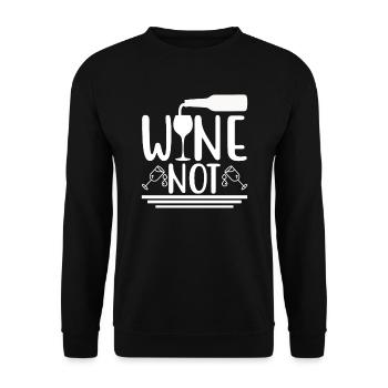 Wein nicht - Unisex Pullover - Schwarz - Vorne - Alina (178cm) & Michal (187cm)