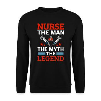 Légende du mythe de l’infirmière - Sweat-shirt Unisexe - noir - Devant - Alina (178cm) & Michal (187cm)