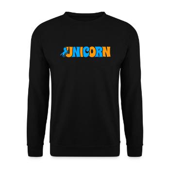Licorne Einhorn - Sweat-shirt Unisexe - noir - Devant - Alina (178cm) & Michal (187cm)