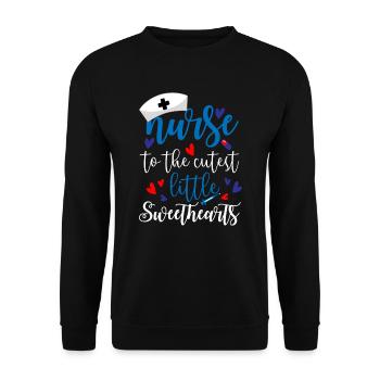 Nurse for lovers - Unisex Sweatshirt - black - Front - Alina (178cm) & Michal (187cm)