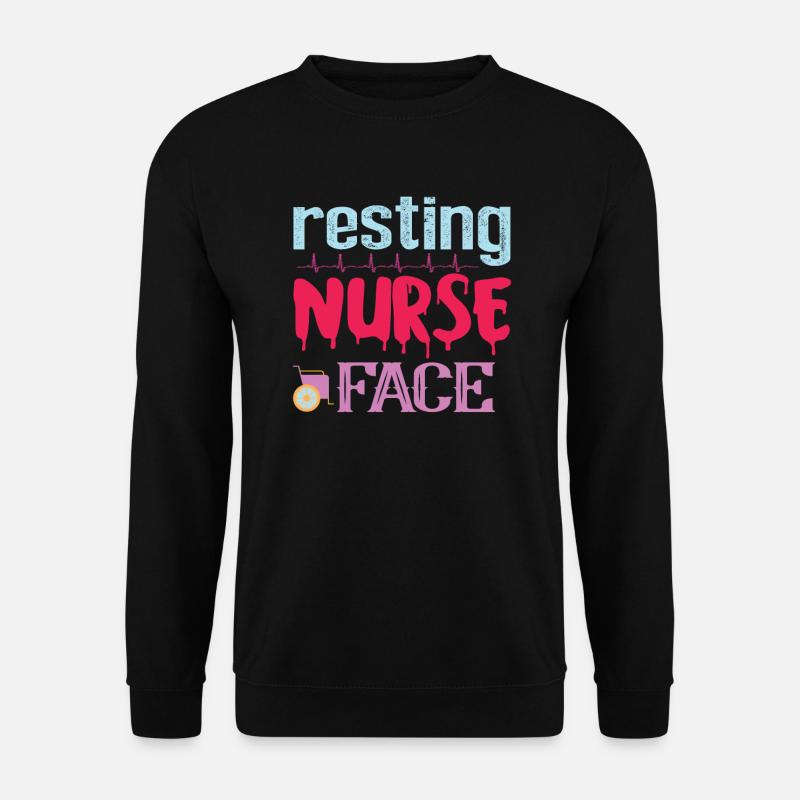 NURSE Resting nurse face - Unisex Sweatshirt - black