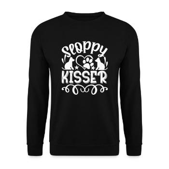 Sloppy Kisser - Unisex Sweatshirt - black - Front - Alina (178cm) & Michal (187cm)