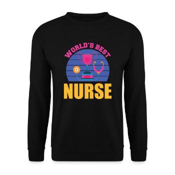 NURSE Nurse - Unisex Sweatshirt - black - Front - Alina (178cm) & Michal (187cm)