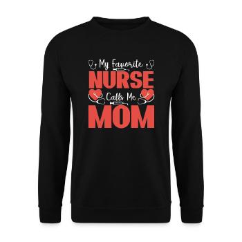 Maman infirmière - Sweat-shirt Unisexe - noir - Devant - Alina (178cm) & Michal (187cm)